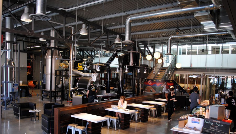 quán cafe phong cách công nghiệp